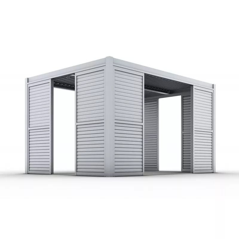 Aluminum Louver Doors with Sliding Rails for Outdoor Pergola