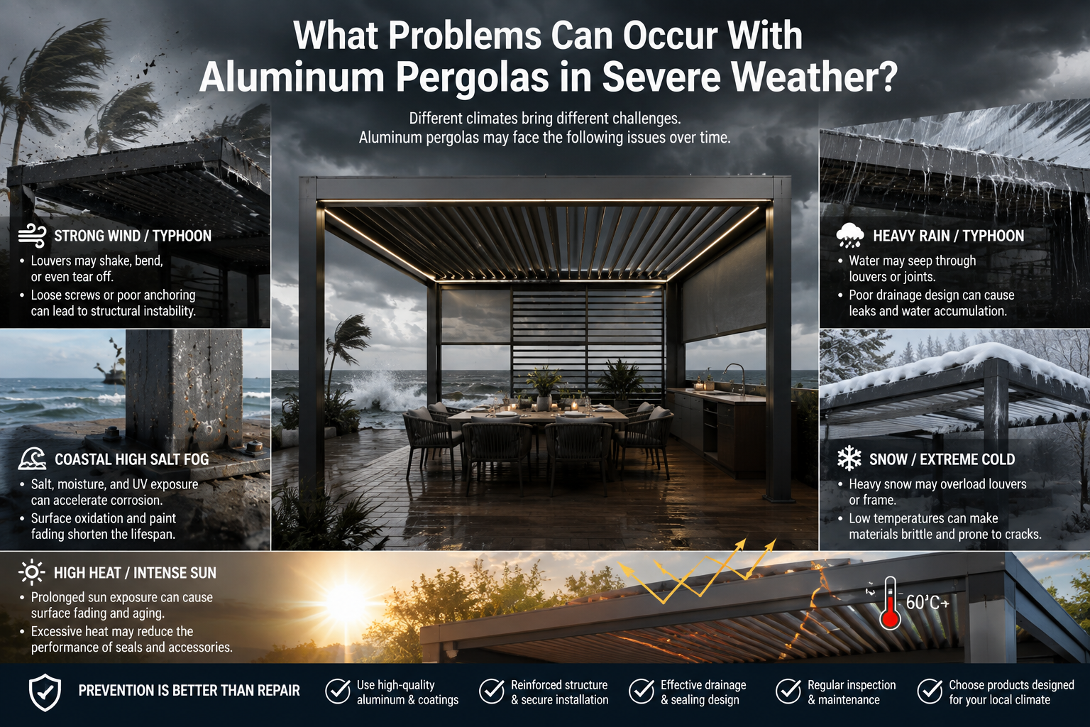 Problems That Aluminum Alloy Gazebos Face in Severe Weather