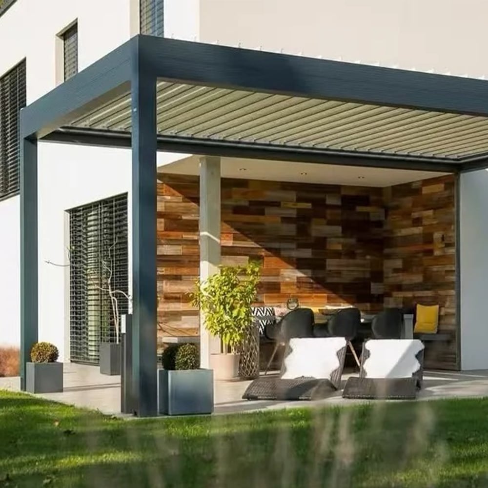 Customizable Motorized Bioclimatic Aluminum Louvered Standard Pergola Automatic Patio Backyard Gazebo & Pavilion