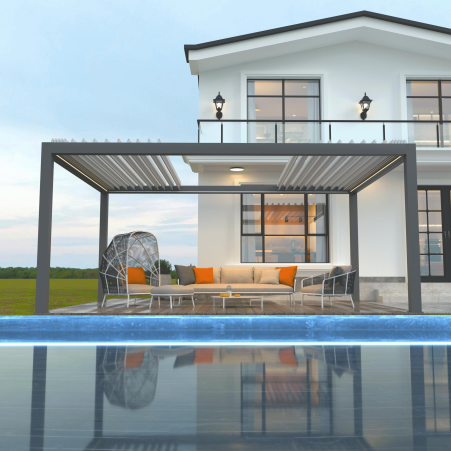 Easy Operate Retractable Reversible Pergola Ideal for Modern Outdoor Spaces