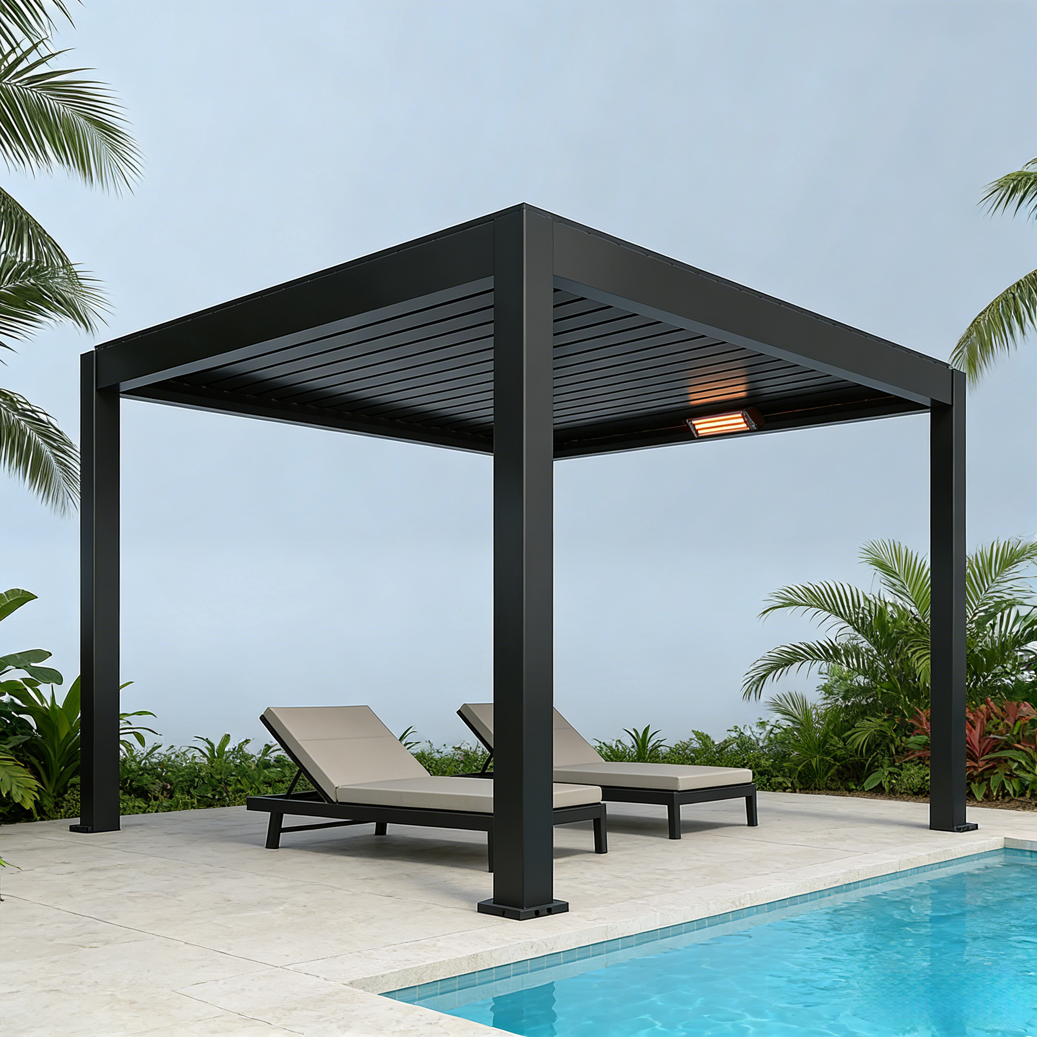 Pergola Verwarmingstoestel Buitesteende Verwarmingstoestel Elektriese Infrarooi Verwarmingstoestel Termostaat