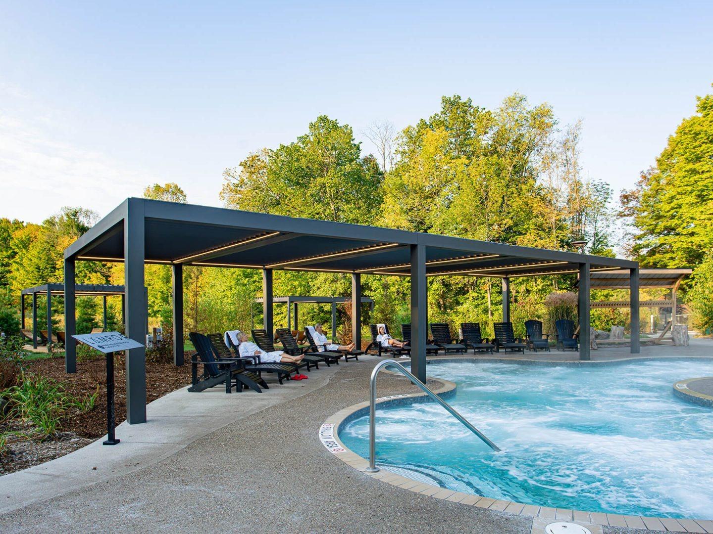 Bioclimatic Aluminum Pergola Retractable Waterproof Louvre with Glass Doors Sunshade Curtain LED Lights Powder Coated Easily Assembled