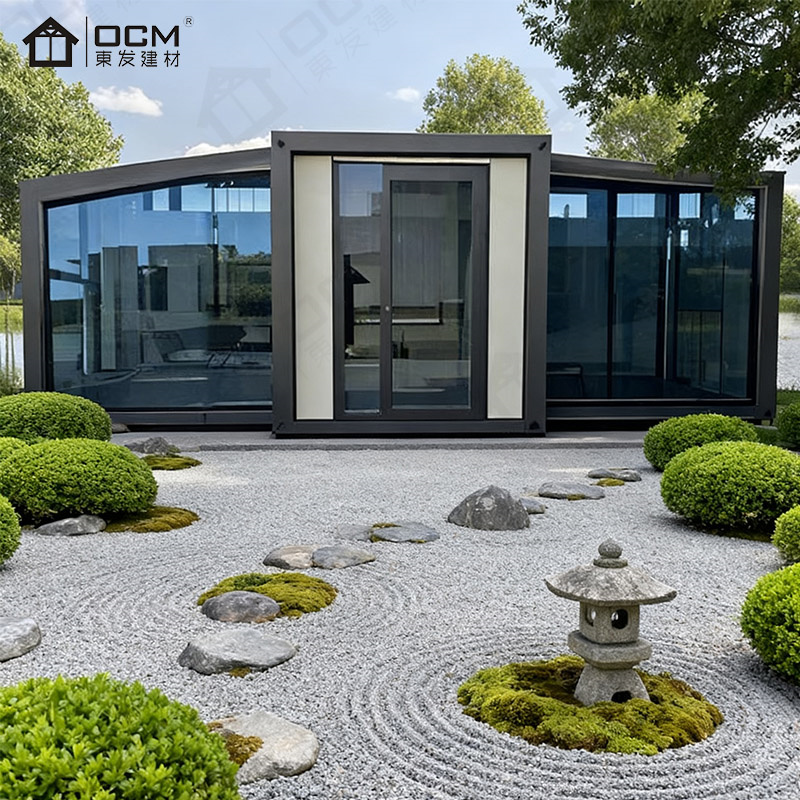 منزل حاويات قابل للتوسّع من شركة OCM بعرض ٥٦٠ مم للإجازات الصديقة للبيئة - موجَّه لملاك العقارات السياحية ومشغِّلي المنتجعات البيئية الصغيرة