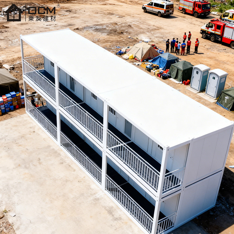 Z-type 20Ft Modular Connectable Foldable Container House - OCM Large Camp & Dormitory Solution