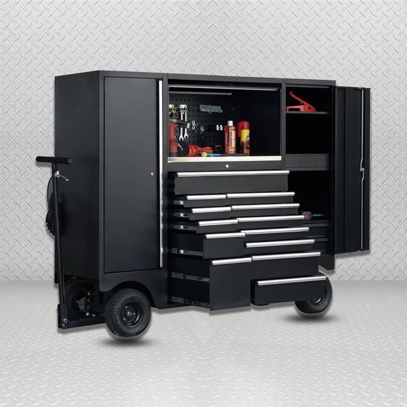 GLMrsBig Pit Cart Tool Box And Metal Cabinet With Rolling Trolley For Workshop Working Station