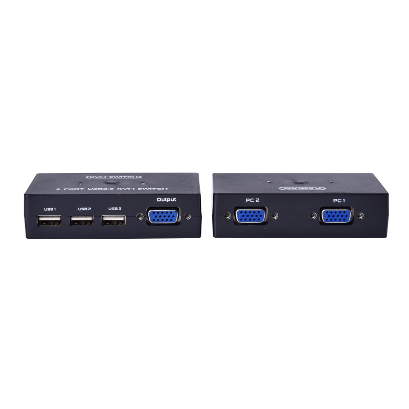 FJGEAR FJ-201UK Manual 2 in 1 out 2 Port VGA KVM Switch