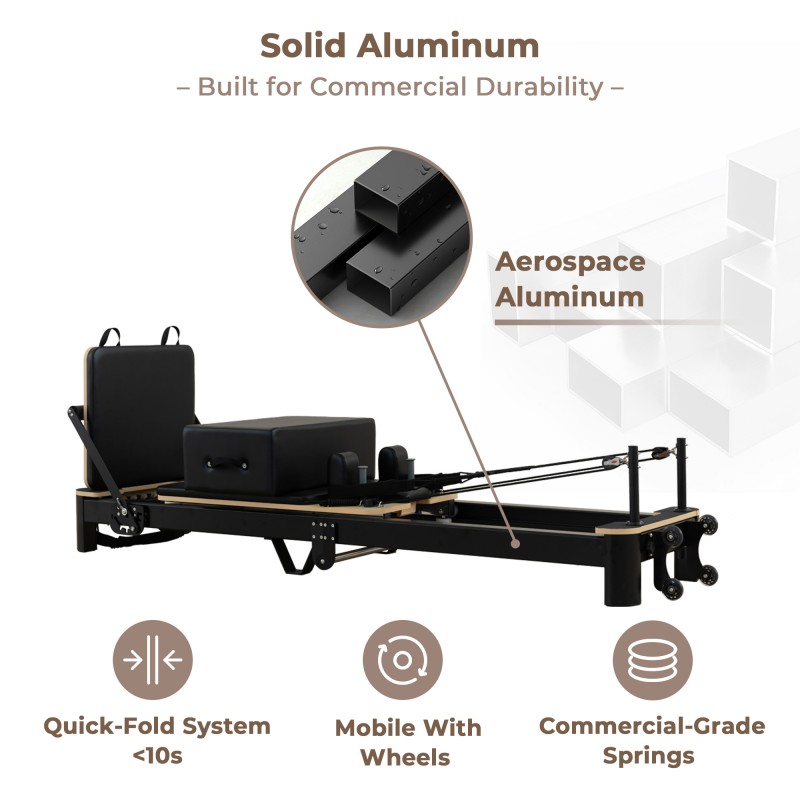 Aluminium Folding Pilates Reformer details