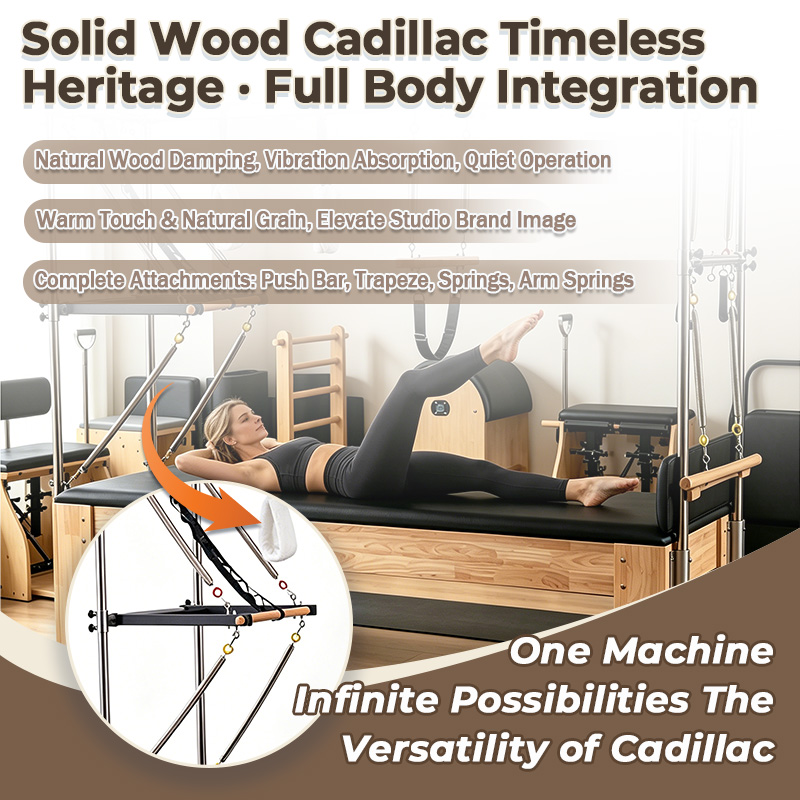 Oak Pilates Cadillac Reformer manufacture