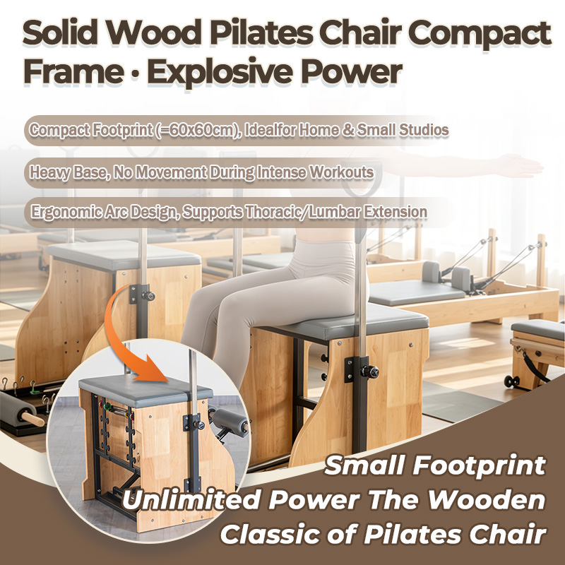 Oak Pilates Chairs details