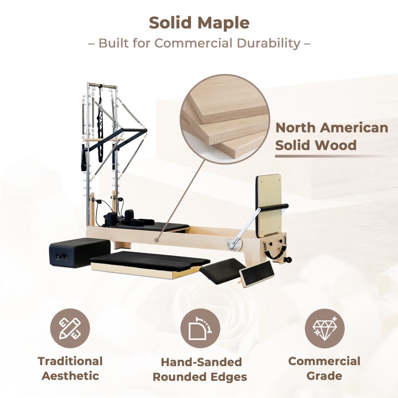 Maple Pilates Reformer with Half Tower supplier