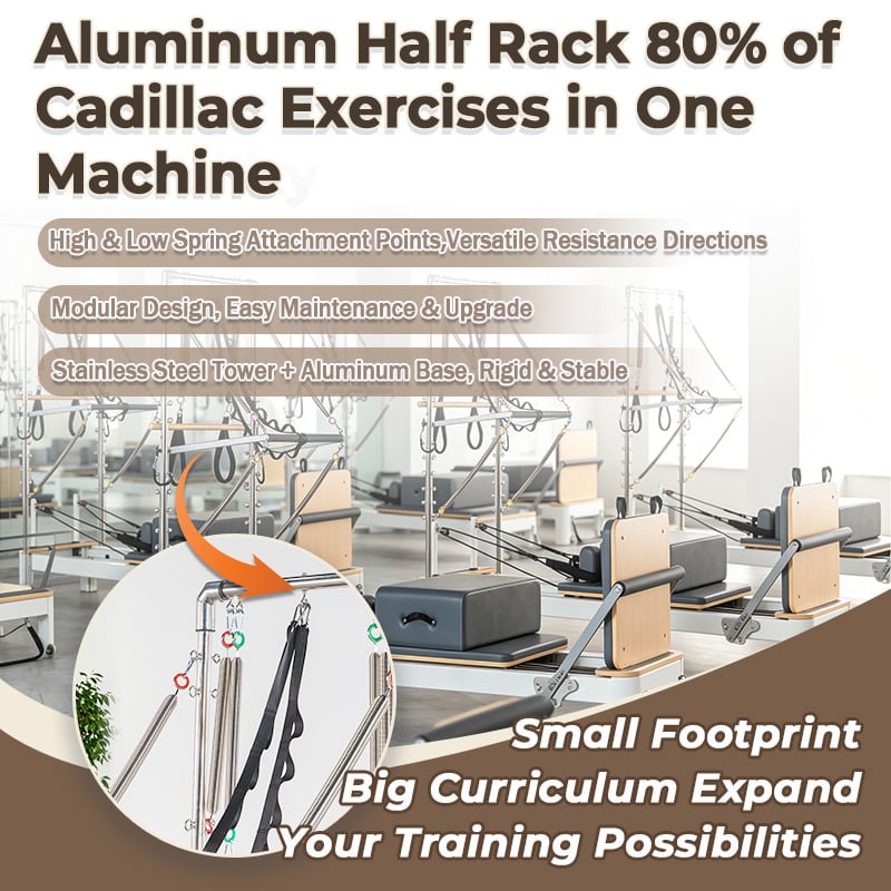 Aluminium Pilates Reformer with Half Tower manufacture