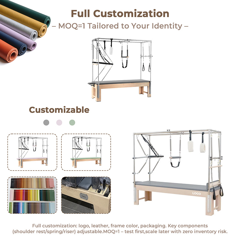 Maple Pilates Cadillac Reformer details