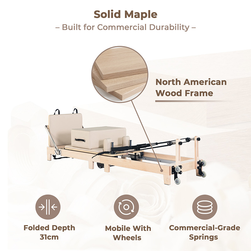 Maple Folding Pilates Reformer supplier