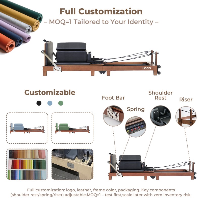 Walnut Folding Pilates Reformer manufacture