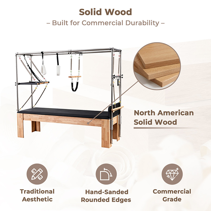 Oak Pilates Cadillac Reformer manufacture