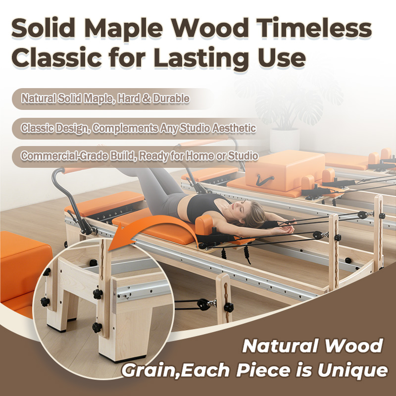 Full-track Maple Pilates Reformer factory
