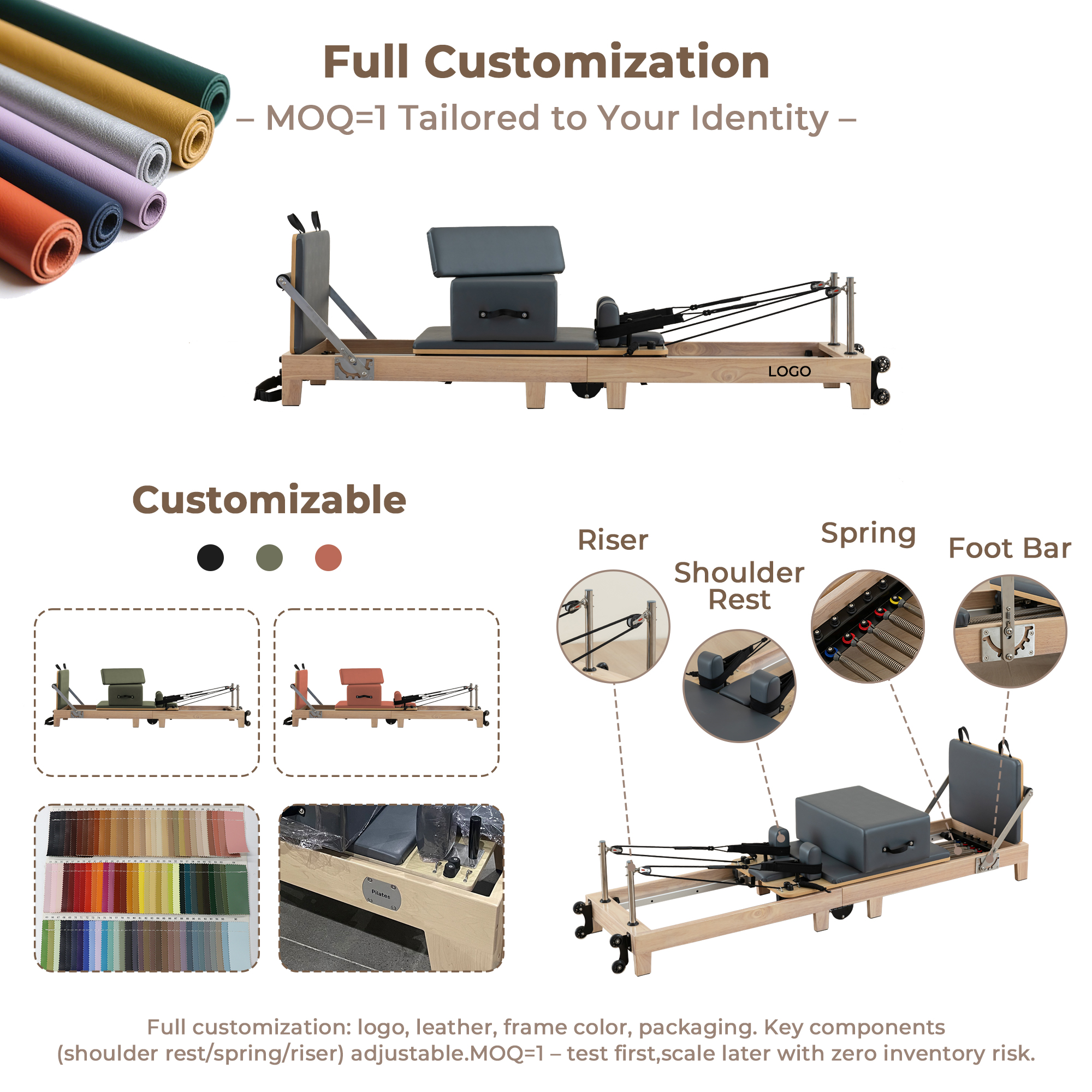 Oak Folding Pilates Reformer manufacture