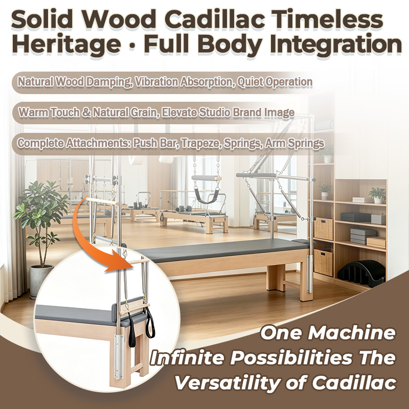 Maple Pilates Cadillac Reformer details