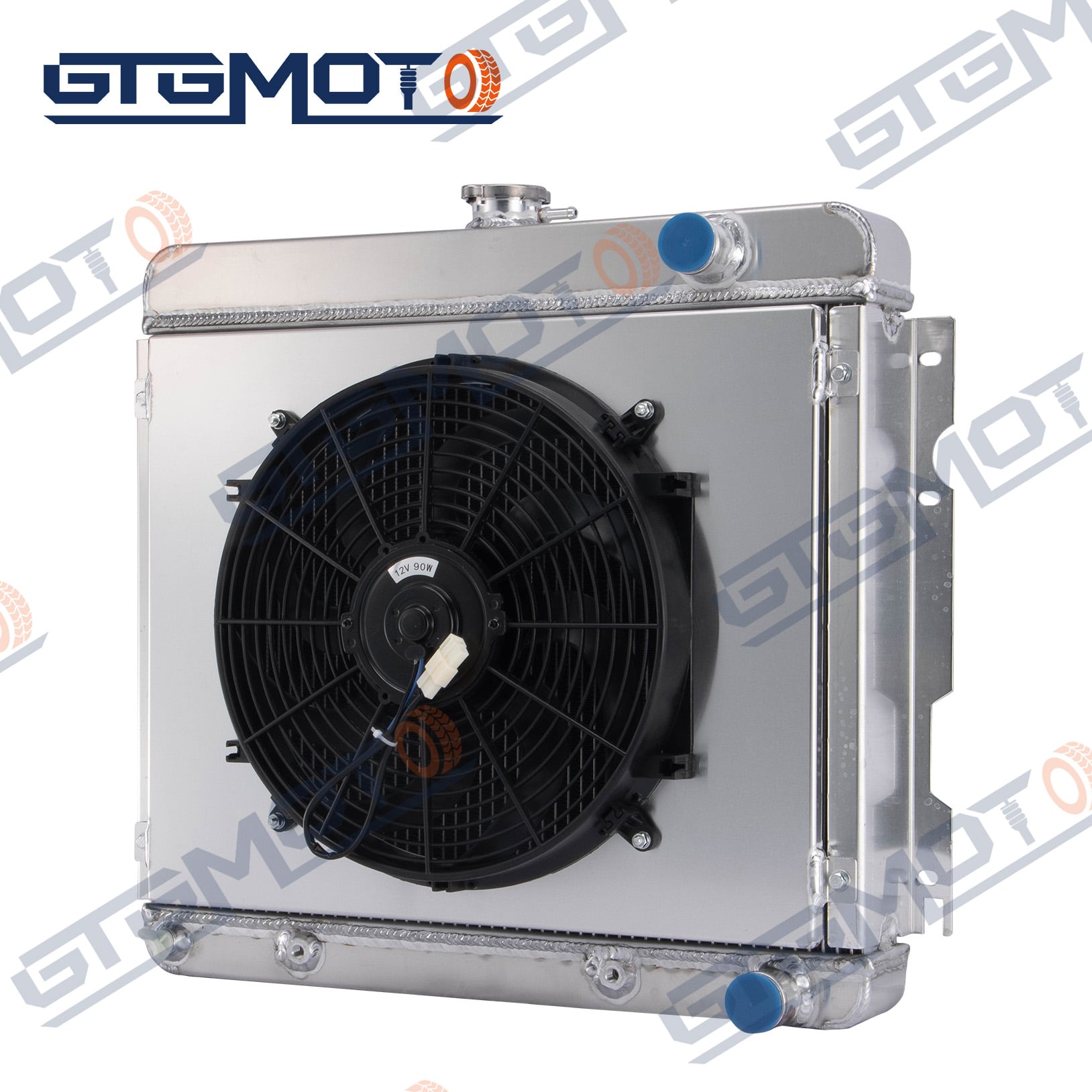 GTGMOTO-radiator+skygeskærm afslag for 1968-1973 Dodge Dart Plymouth Duster