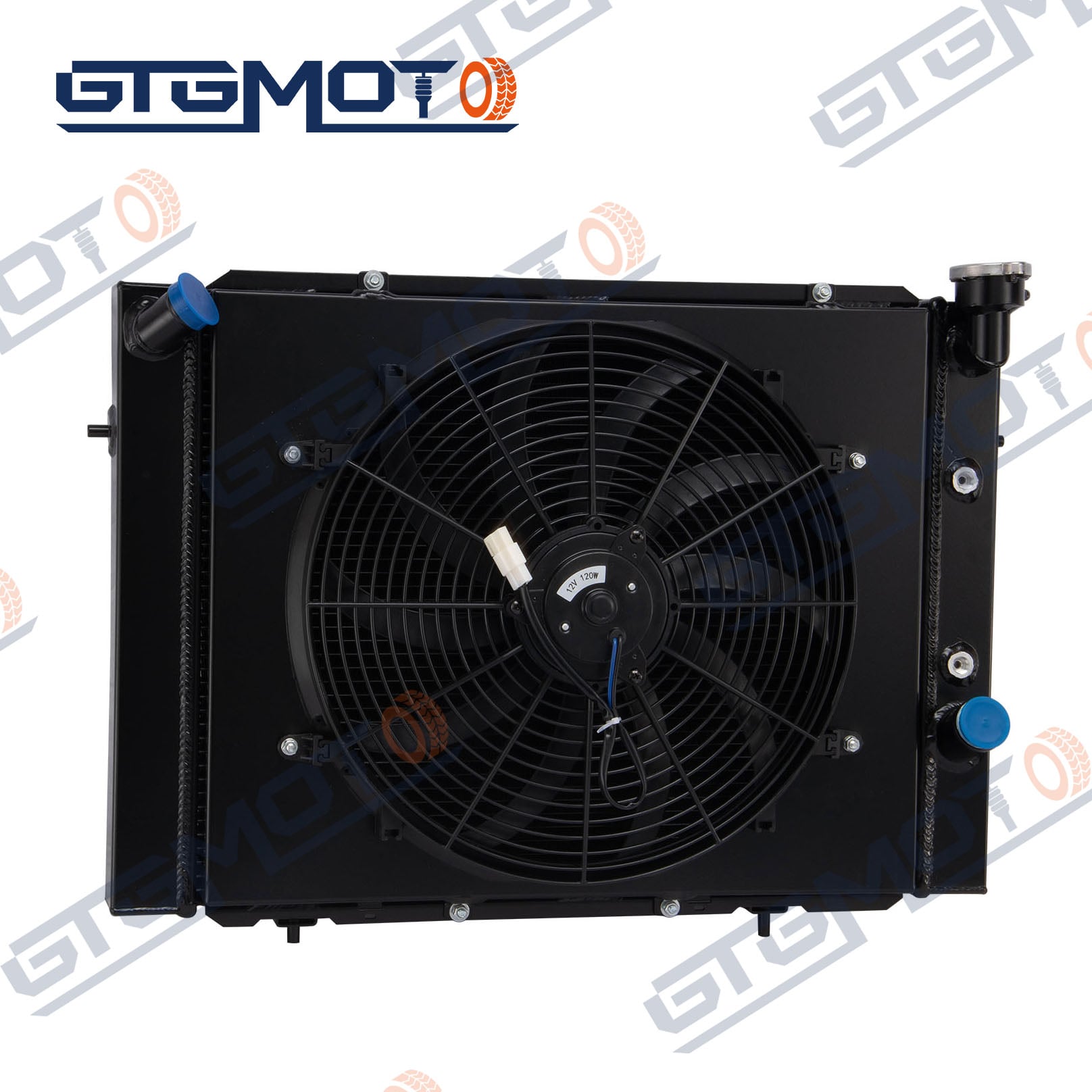 GTGMOTO Universal Aluminum Airboat Radiator 31''x 21'' Overall Size