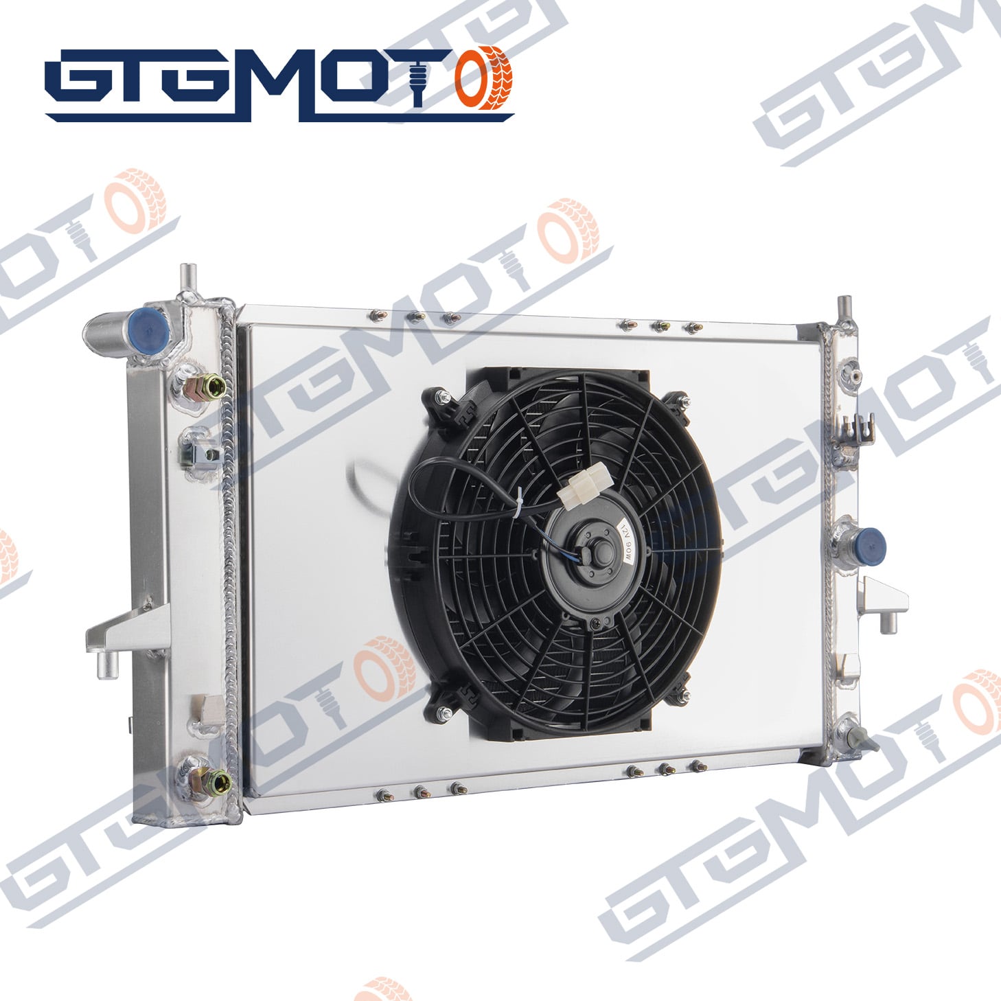 GTGMOTO Radiator Shroud Fan For 1992-1993 Chevy GMC C/K C2500 C3500 K3500 V8 6.5L