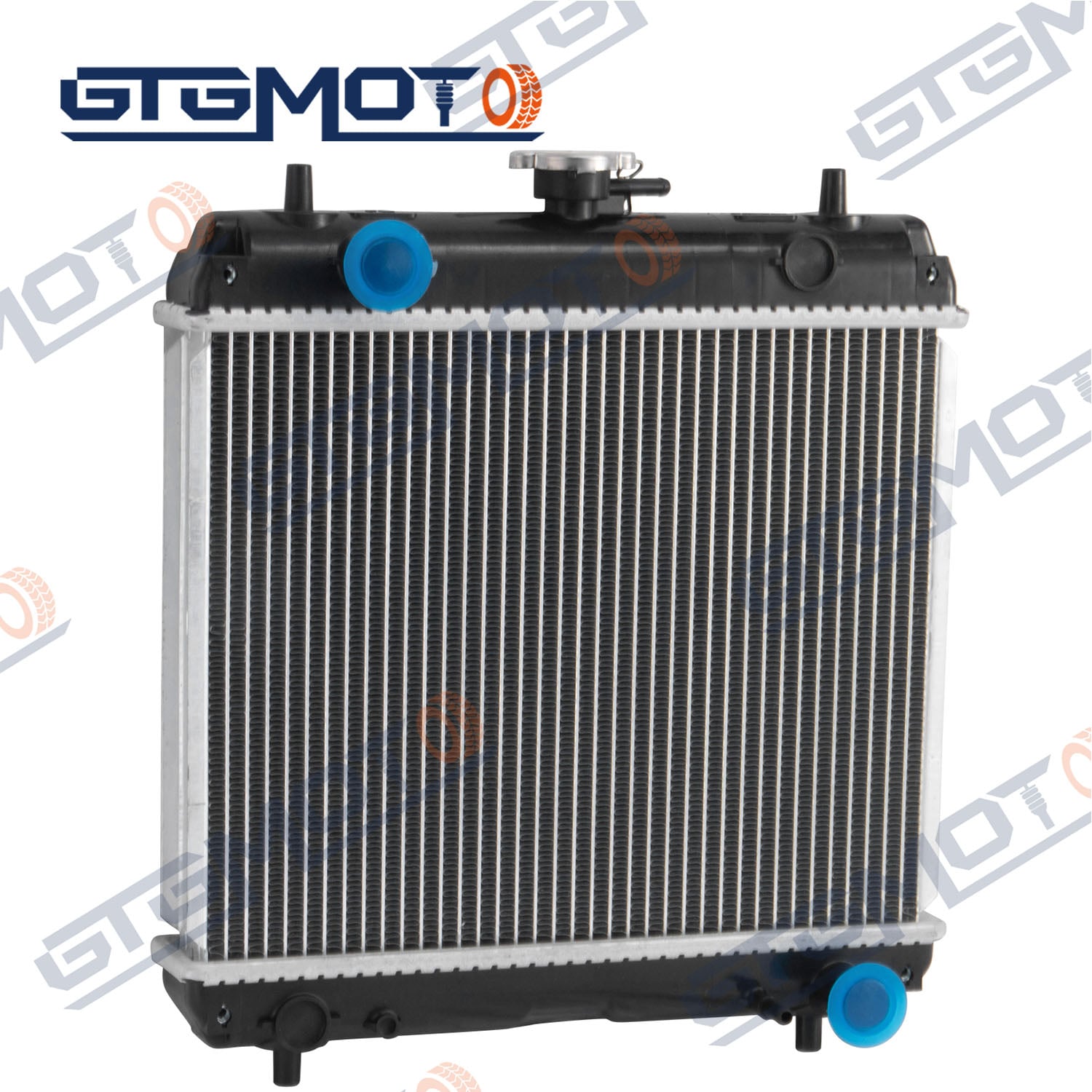 GTGMOTO Heavy Duty 2 Row Radiator For John Deere 314G Skid Steer Loader And 9009A Turf Mower LVA12637 Cooling Upgrade