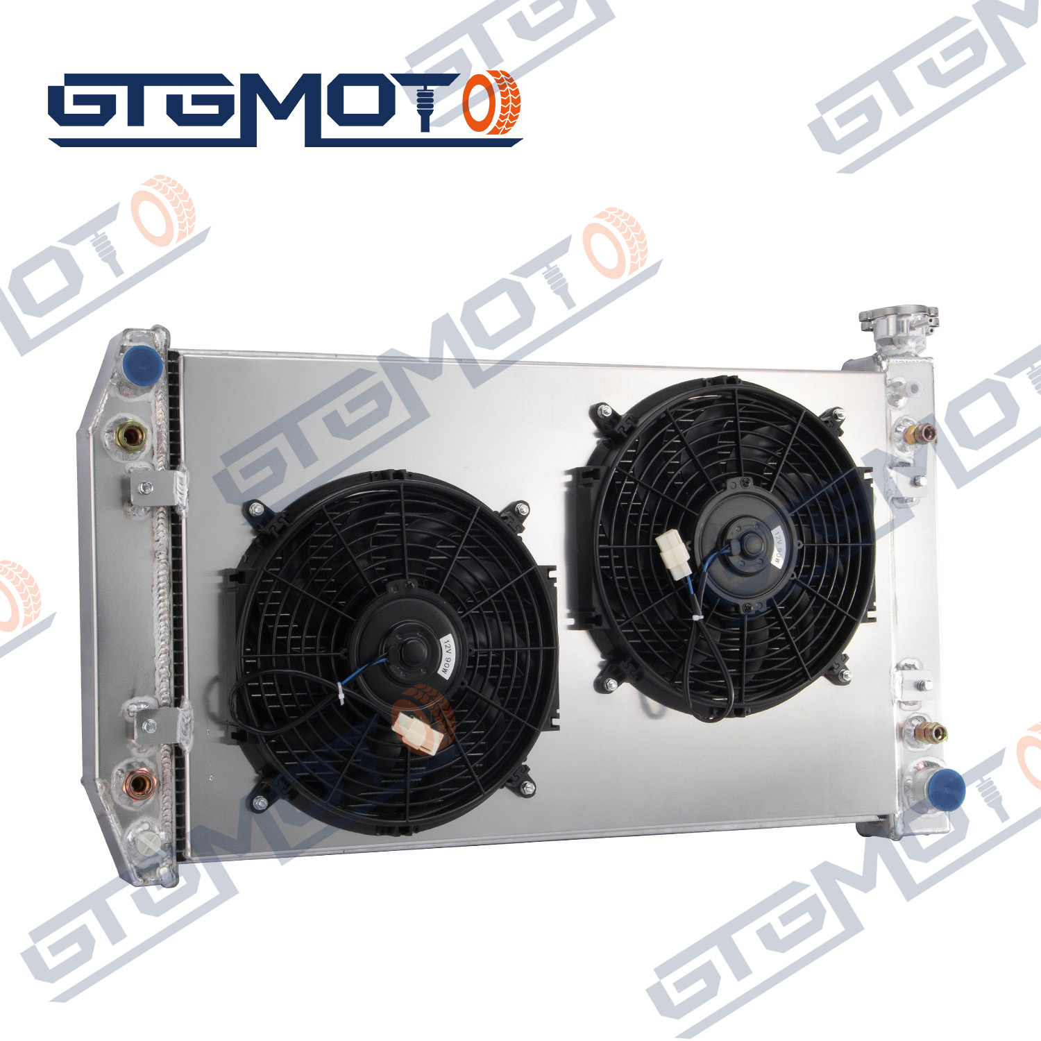 GTGMOTO Radiator Shroud Fan For 1985-1997 Ford Bronco F150 F250 F350 5.8L 7.5L V8 Aluminum