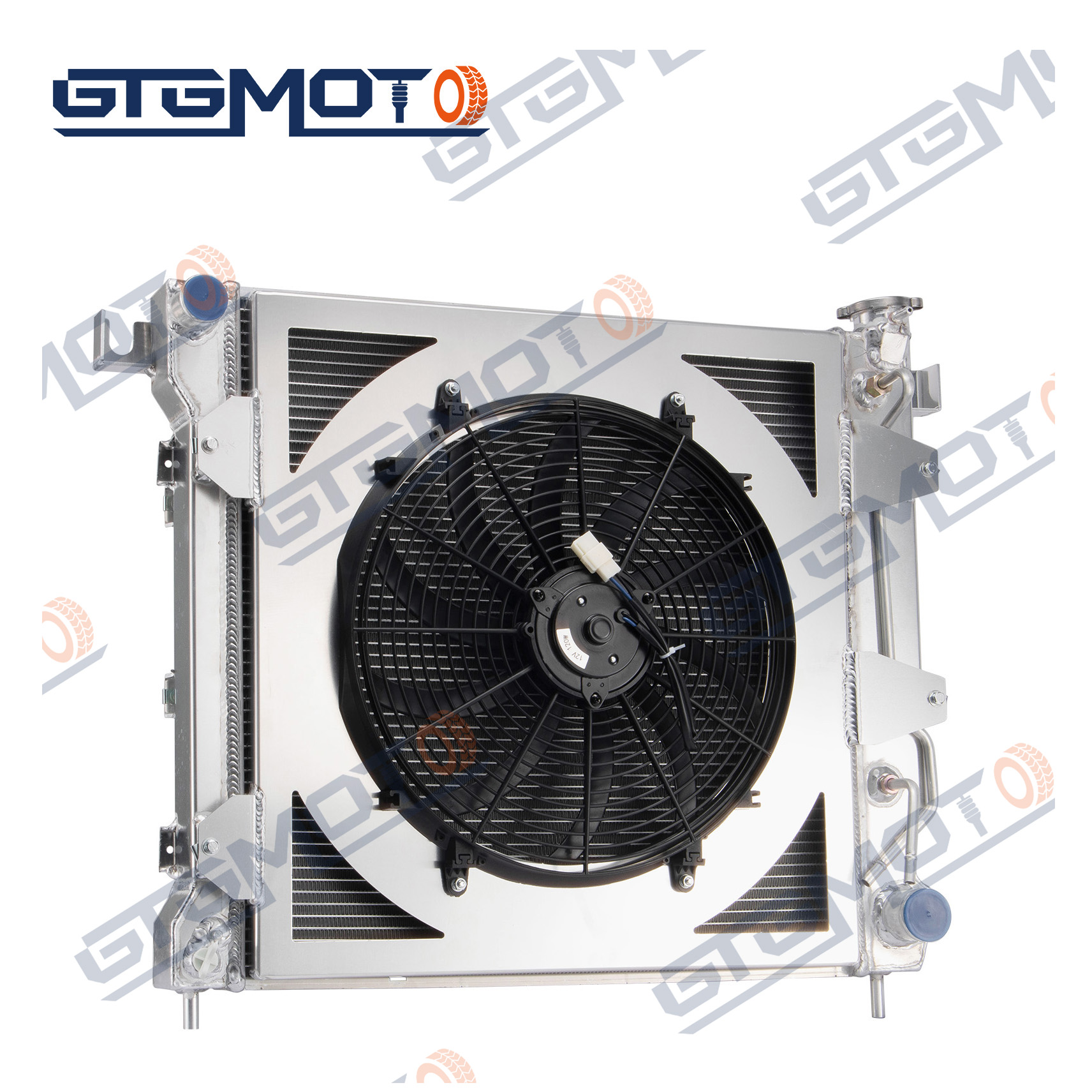 GTGMOTO Radiator For 1965-1971 1969 Jeep CJ5 CJ5A 3.7L Buick V6 MOTOR Aluminiový