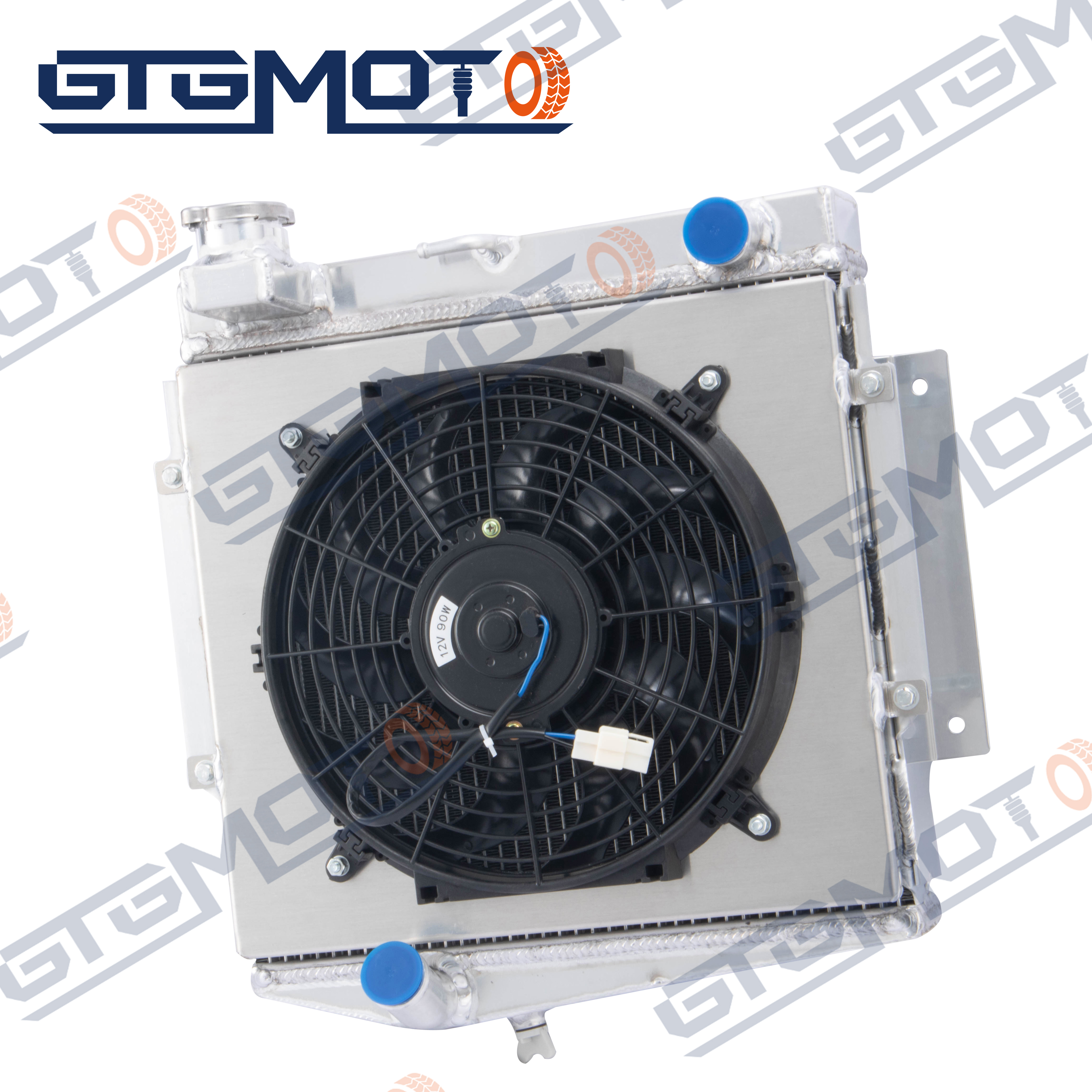 GTGMOTO רדיאטור מצופה מאוורר עבור 92-00 הונדה ציביק EK EG Integra DB DC SOL אלומיניום
