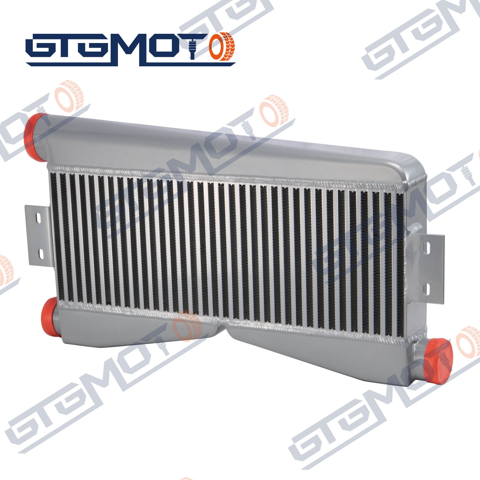 GTGMOTO अल्यूमिनियम मोटरस्पोर्ट इंटरकूलर मेश 2x M8 थ्रेड 700x300x100mm यूनिवर्सल