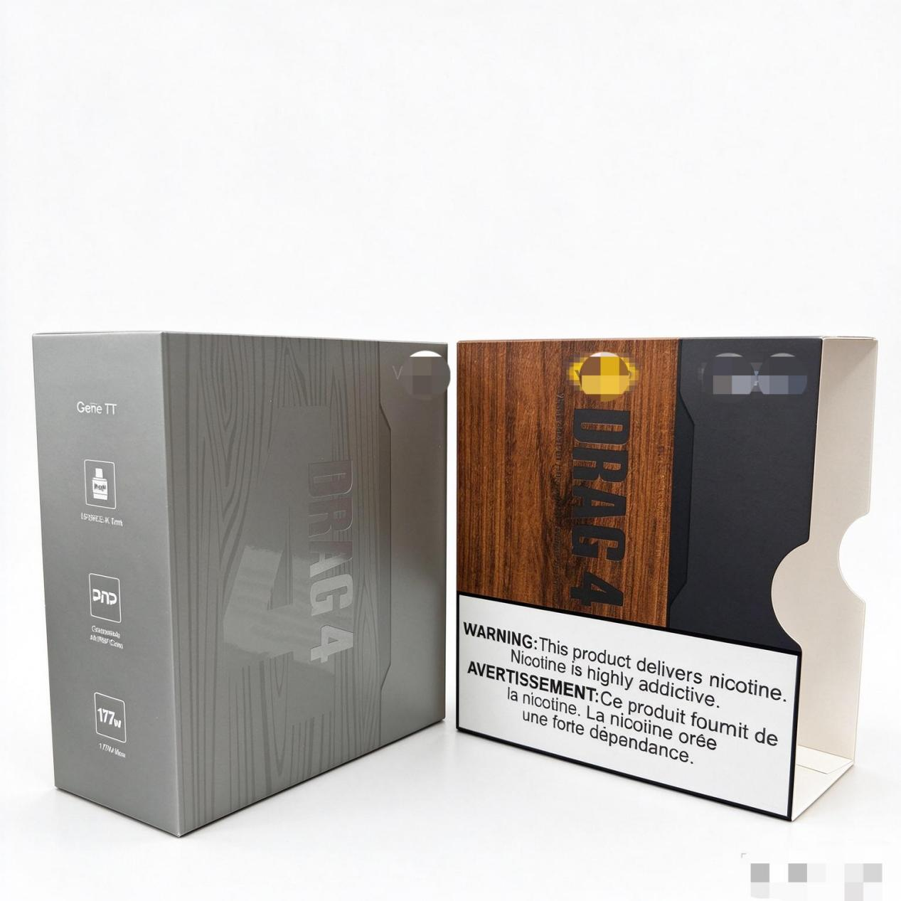 Premium Wood-Grain Textured Box for Advanced Vape Mods
