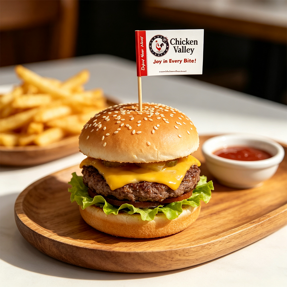 Burger Toothpick Flag