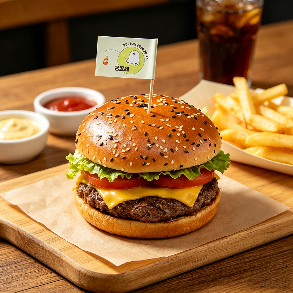 Burger Toothpick Flag