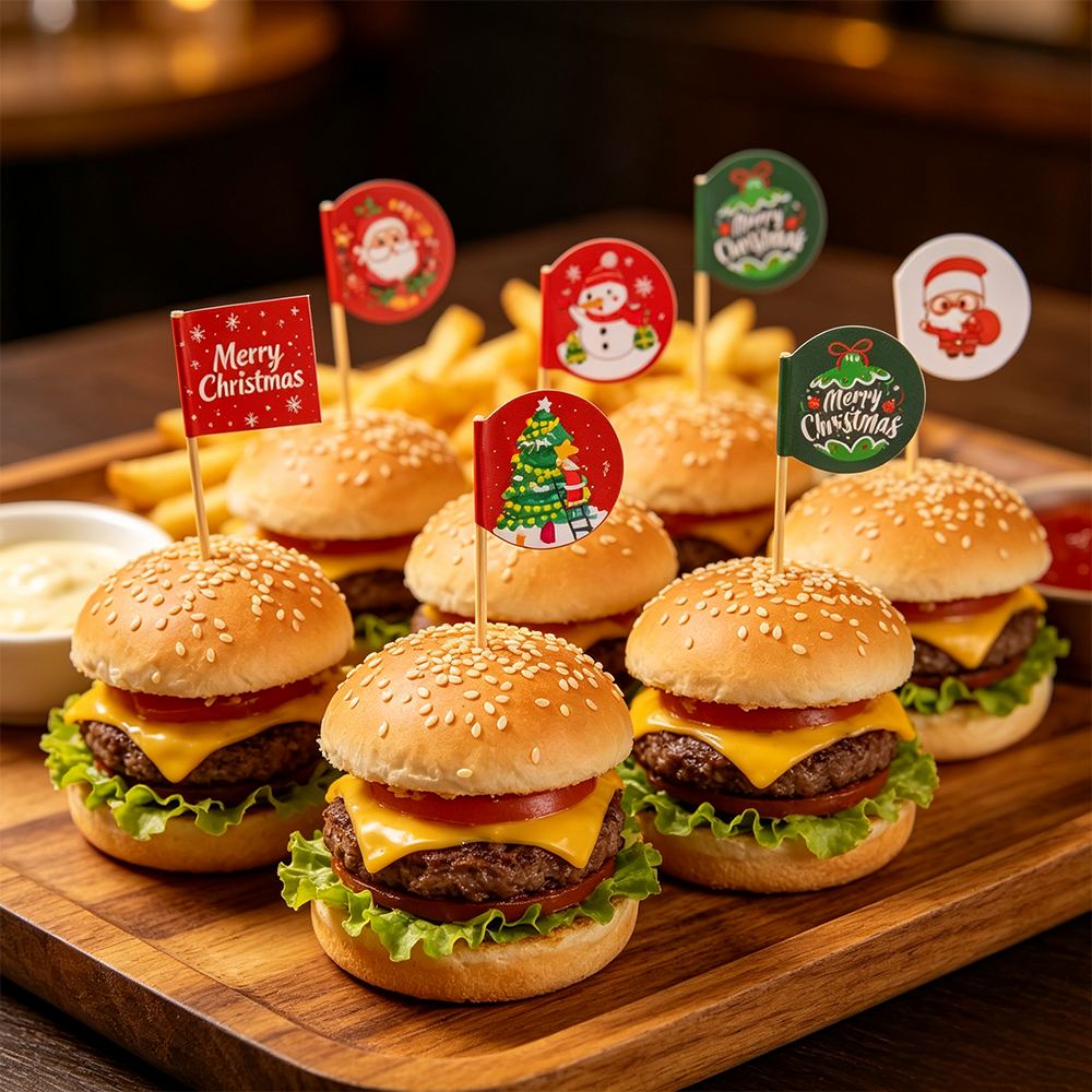 Burger Toothpick Flag