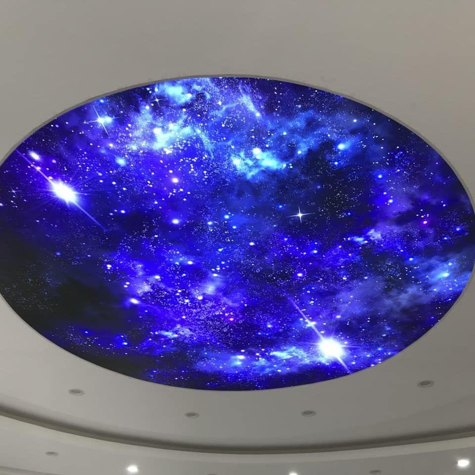 Film de plafond tendu translucide en PVC imprimé en 3D sur mesure pour la décoration intérieure moderne et la conception d’éclairage ambiant