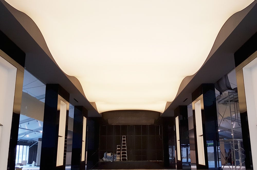6.0m Extra Wide White Translucent Stretch Ceiling PVC Film