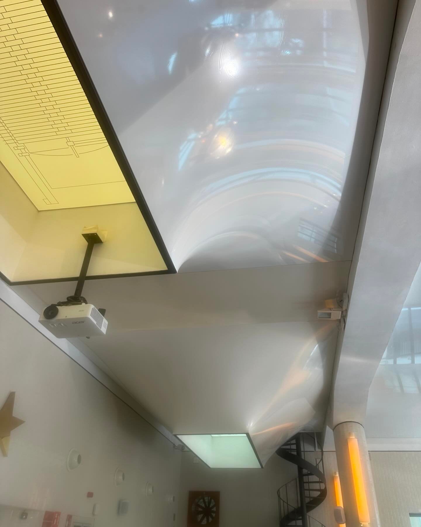 6.0m Wide Satin Finish Stretch Ceiling Membrane | Seamless Large-Span Ceiling Solution for Modern Interior Renovation & Luxury Space Design