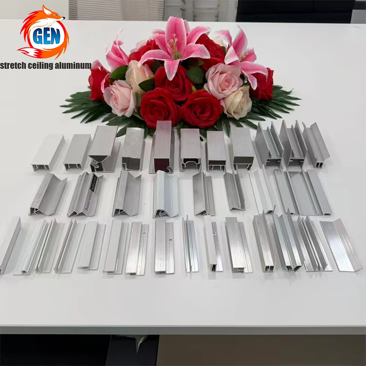 wholesale fireproof ceiling decoration pvc film decoration project popular gold metal stretch ceiling for shopping mall-11