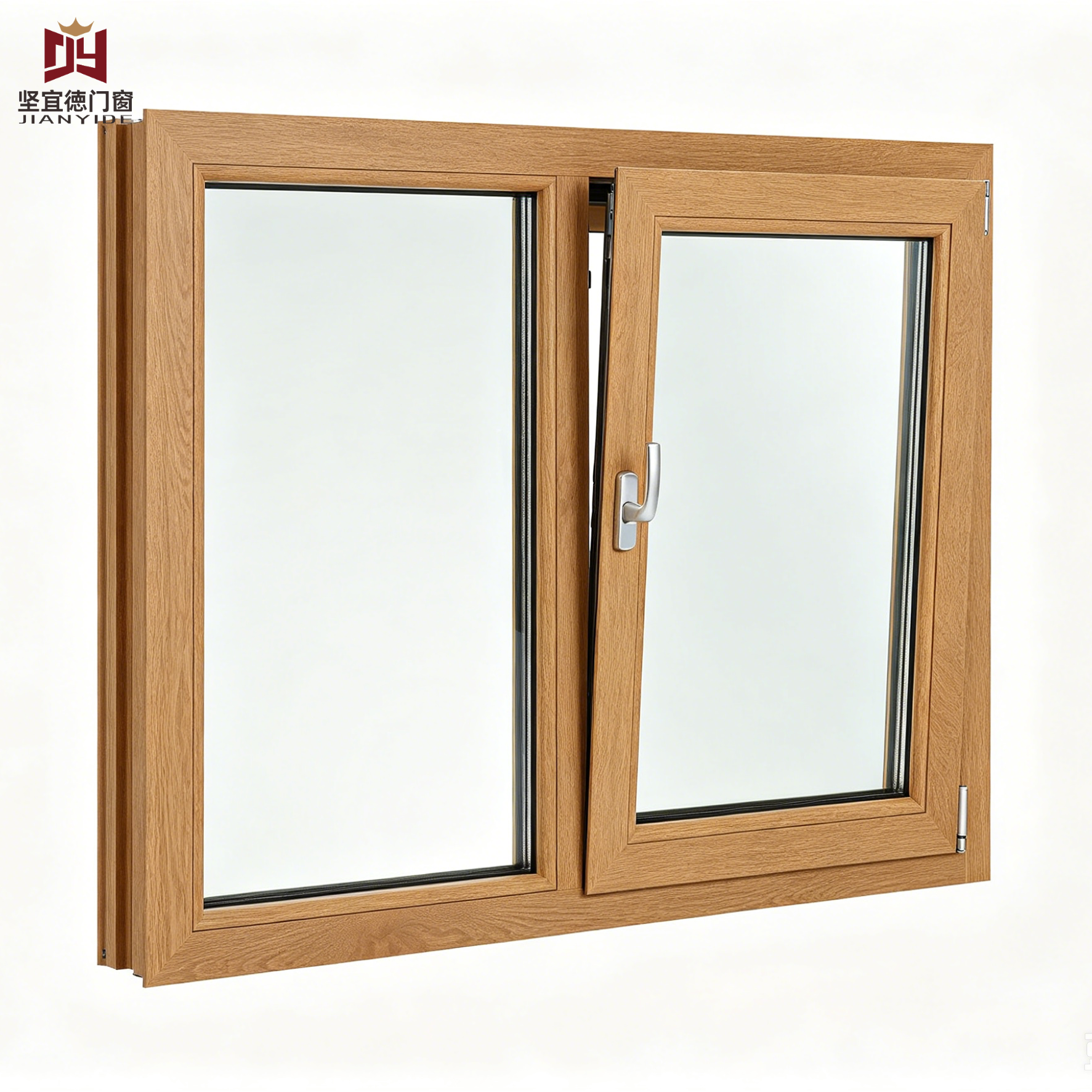 نوافذ UPVC بتصميم خشبي بأسعار معقولة للمشاريع التجارية