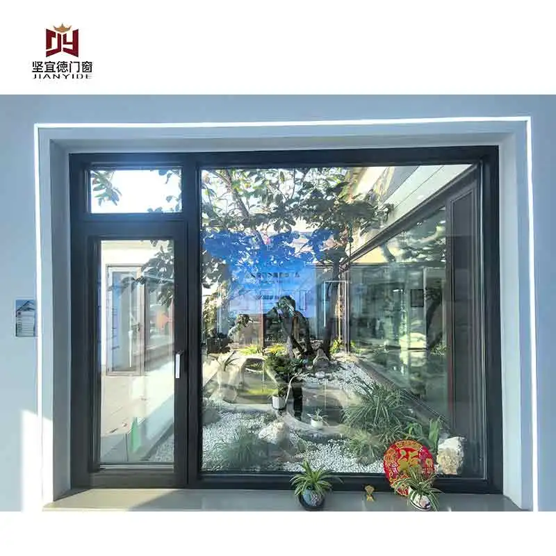 Enjoy unobstructed views and natural light with aluminum casement windows
