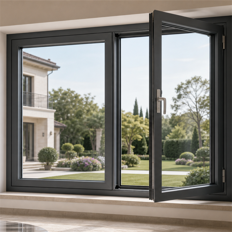 Villa Soundproof Aluminum Double Glazed Casement Windows Luxury Insulation Solution Custom Crafted Aluminum Professional Design