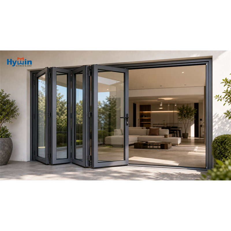 Residential Lowes Glass Aluminum Bi Folding Accordion Bifold Sliding Door With Locks 75 Aluminum Folding Door