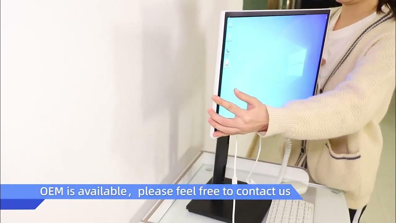 19-inch oral intelligent observation instrument mobile trolly with wireless mouse and keyboard
