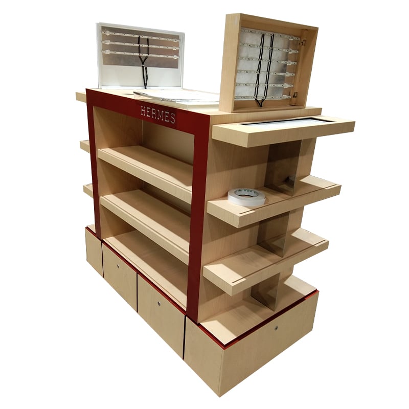 Customized display stands for Hermes