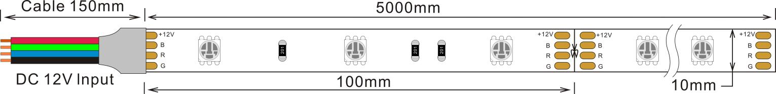 m dc12v 10mm rgb color for ktv-0