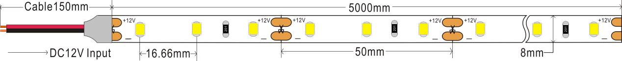 m dc12v 8mm single color for bookshelf-0