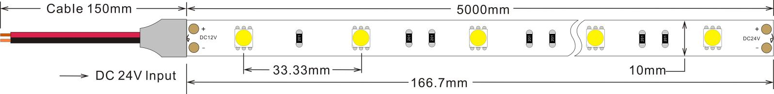 m dc24v 10mm single color for wall decoration-0