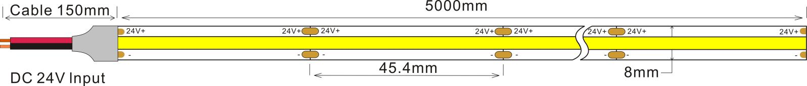 m dc24v 8mm single color for linear light-0