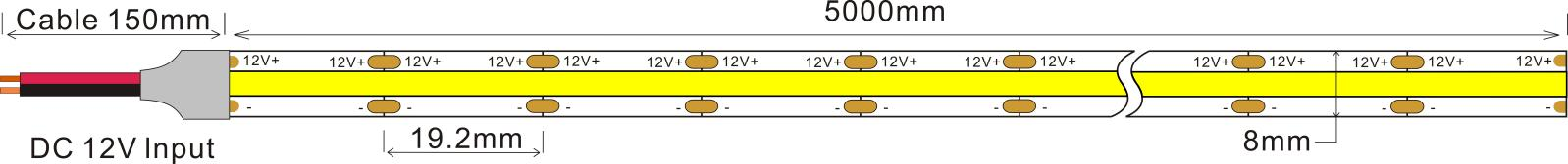 m dc12v 8mm single color for room design-0