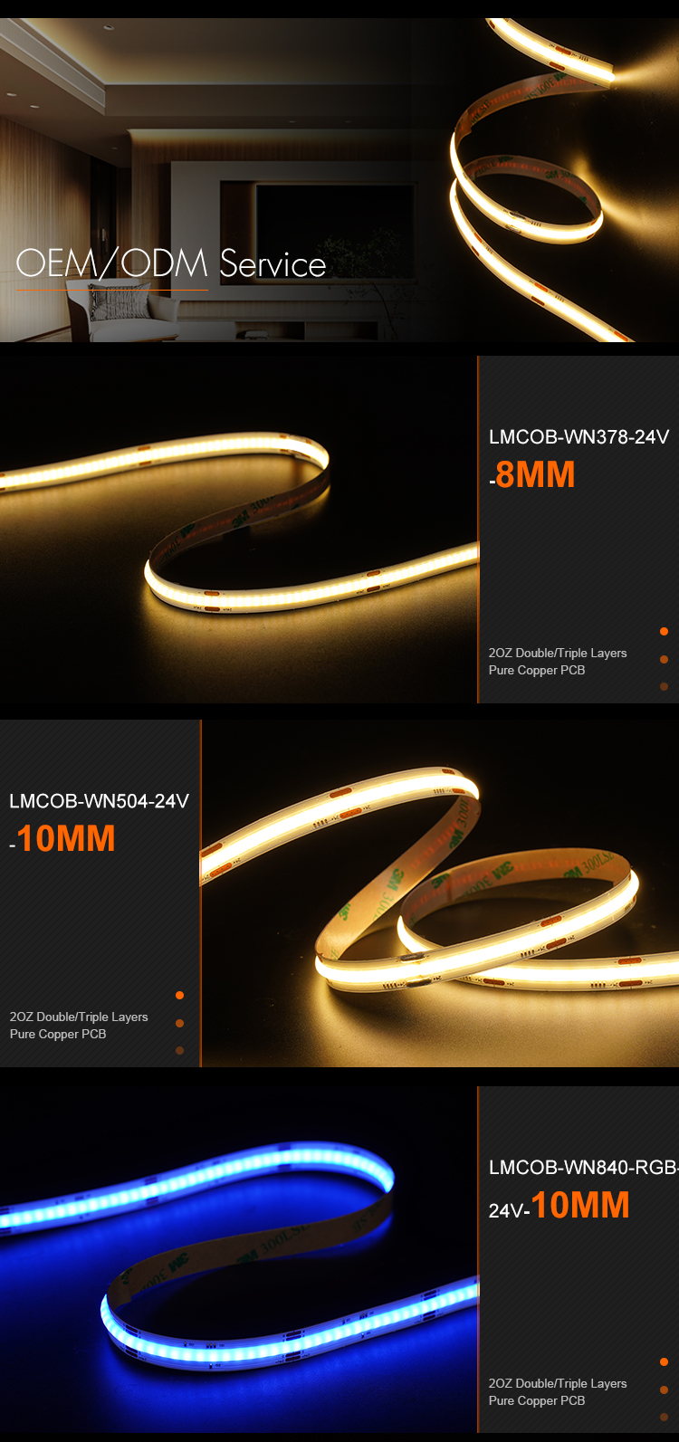 m dc24v 8mm single color for linear light-3